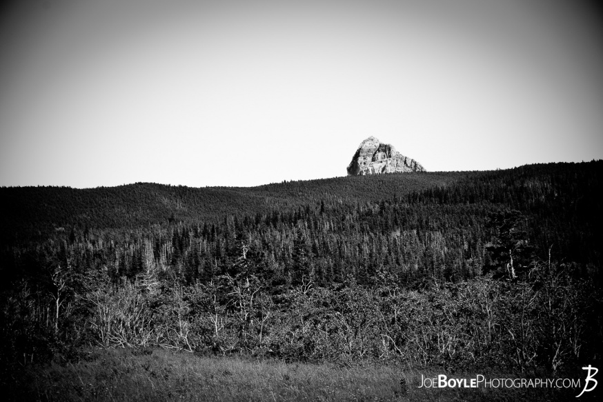 As I was hiking through Glacier National Park I stopped and looked up and I saw this iconic looking rock just sitting off in the distance.