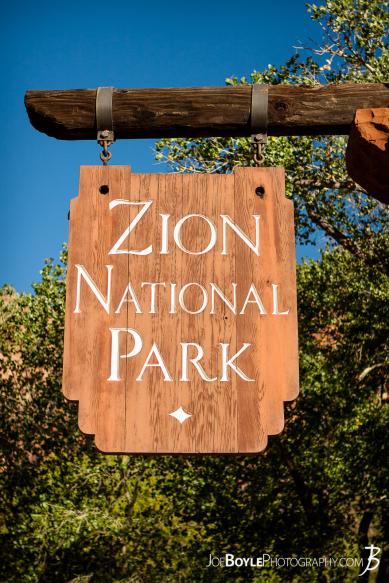 Here is a photo of the sign at the entrance of Zion National Park!